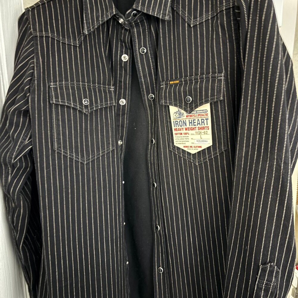Iron Heart Wabash Western Shirt Large Black